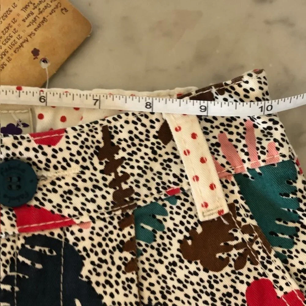 FABULA Print Elastic Waist Pants Trousers Size 6